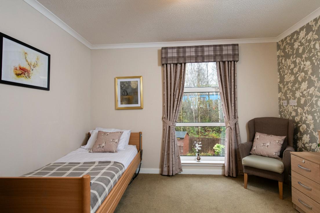 bedroom in campsie view care home