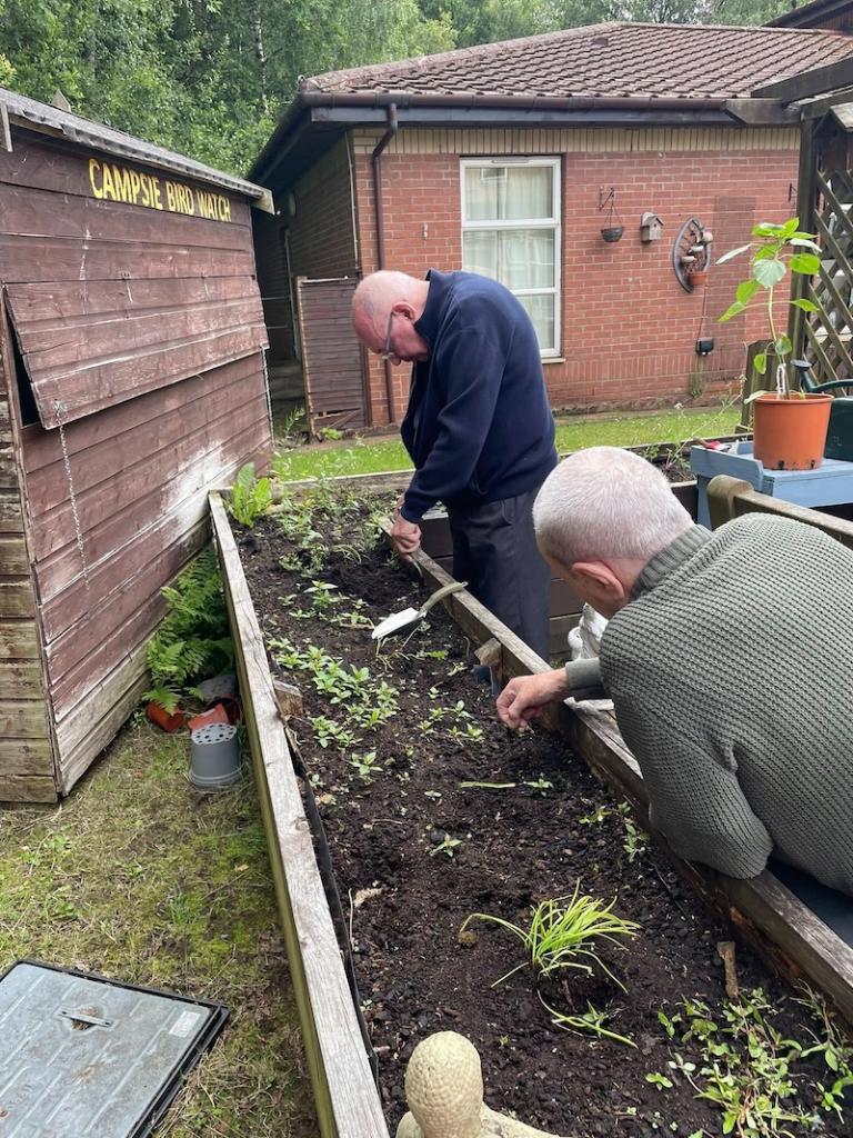 residents doing gardening