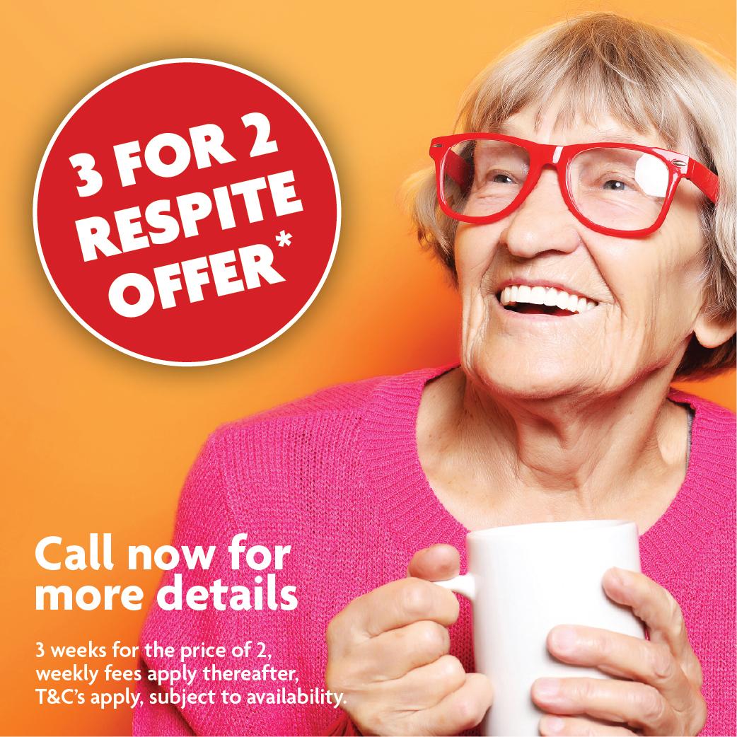 3 for 2 Winter respite care offer