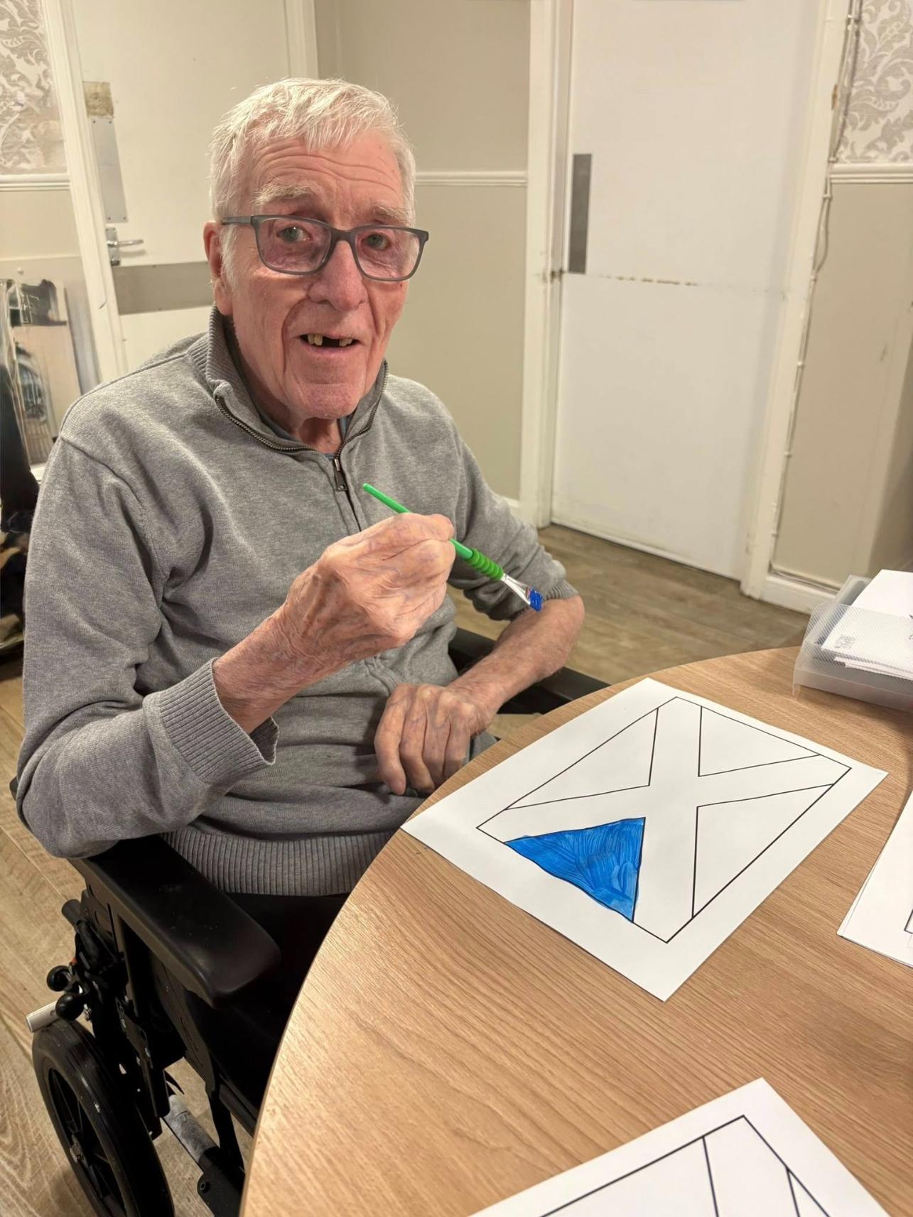 resident colouring in Scottish Flag