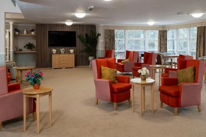 campsie view lounge with red armchairs